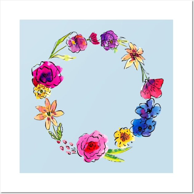 Floral Wreath Wall Art by SWON Design